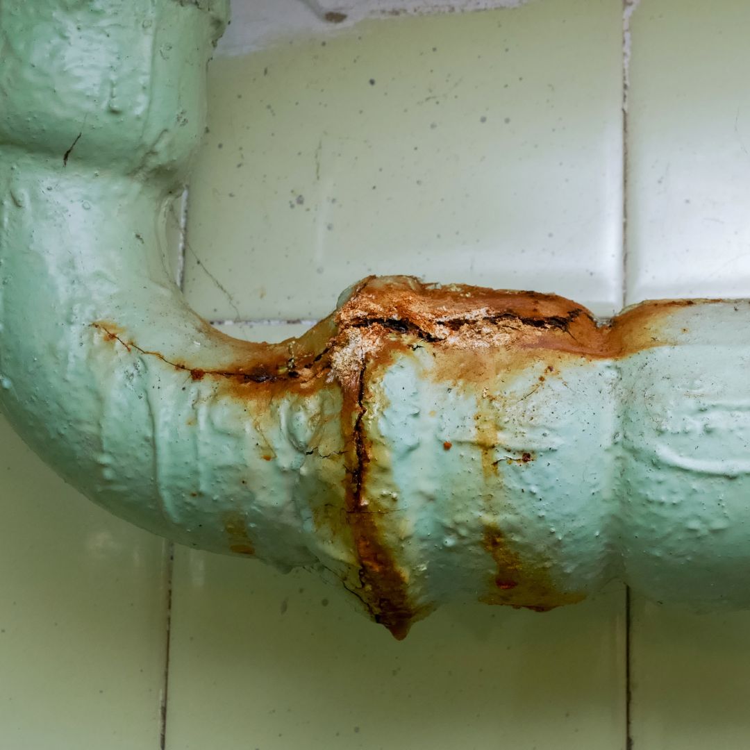 photo of a corroded pipe